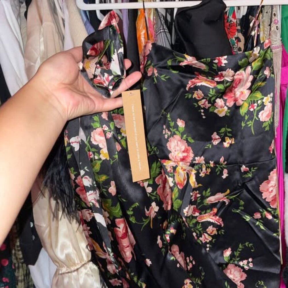 REFORMATION Petites Frankie Silk Dress